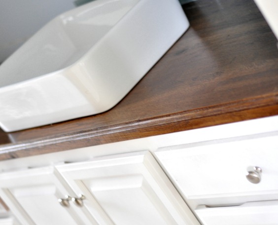 wood bathroom countertop