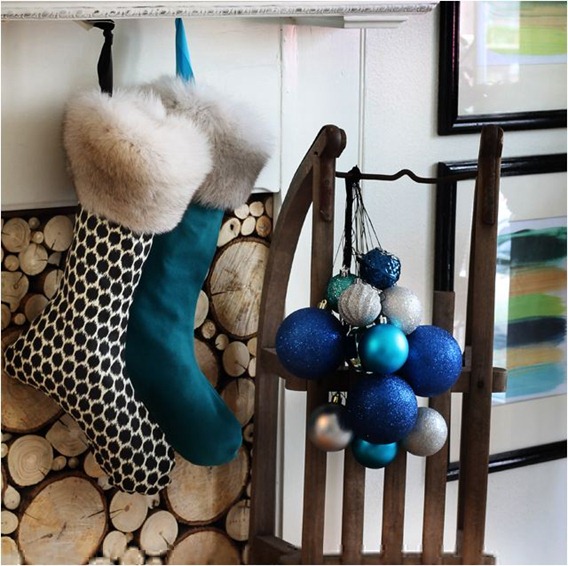 fabric scrap stockings huntedinterior