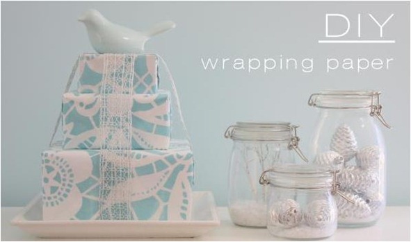 stenciled gift wrap yummy mummy club