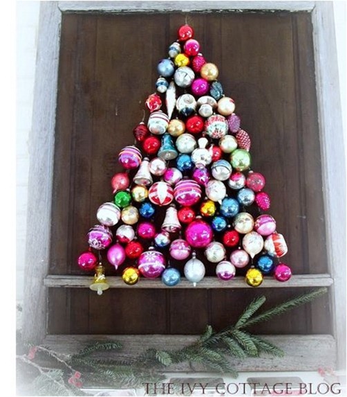 vintage ornament tree ivy cottage