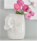 clay petal vase