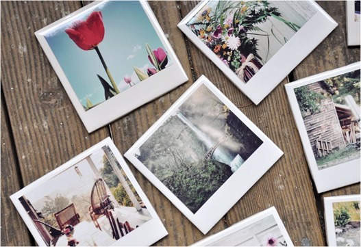 polaroid coasters