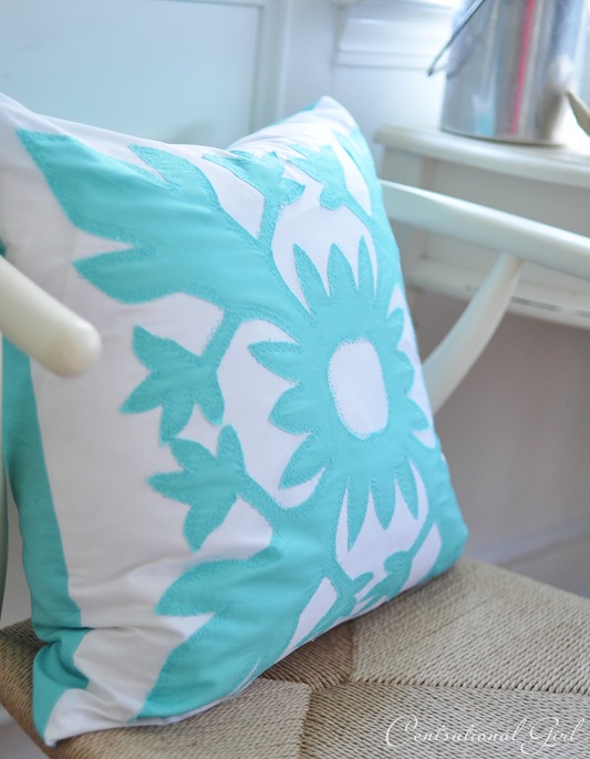 aloha applique pillow