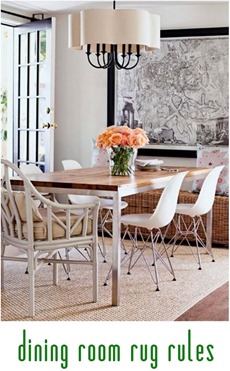 dining room rug rules