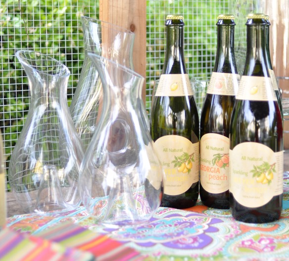 set of sparkling sodas