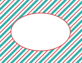 aqua and coral stripe