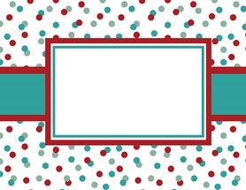 brick and teal confetti