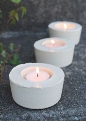 cement candleholders