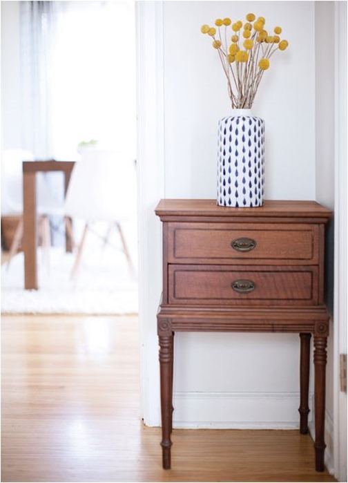 dark wood cabinet light wood floor
