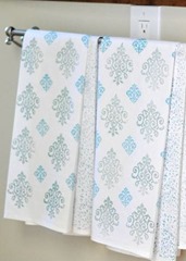 stamped tea towels