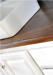 how to stain wood countertops