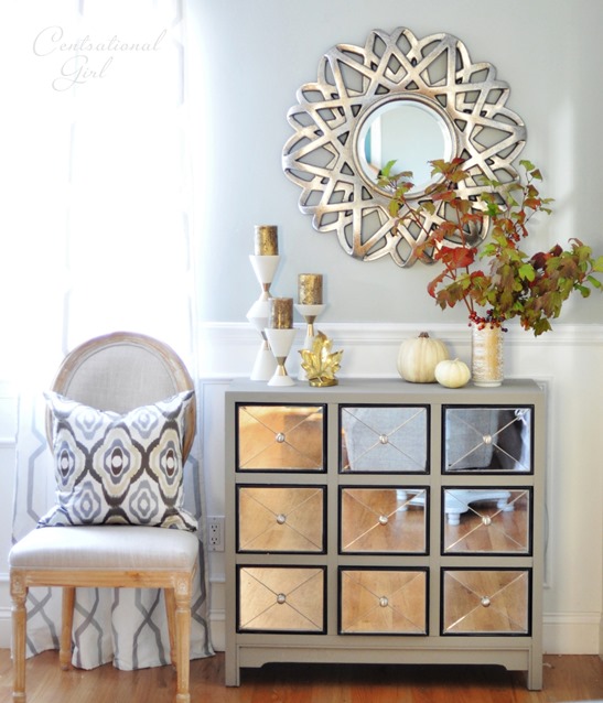 mirrored apothecary chest