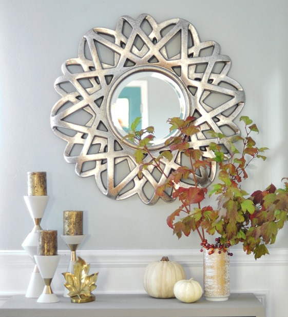 silver mirror and fall accessories