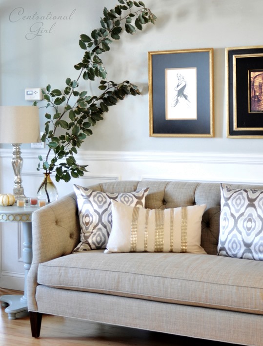 tall leaves in living room