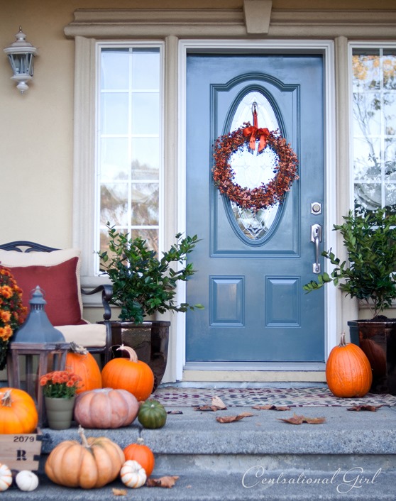 autumn porch berry wreath