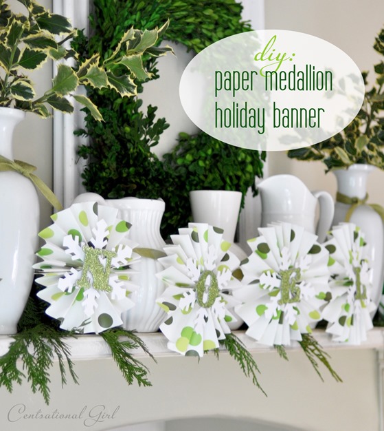 paper medallion holiday banner