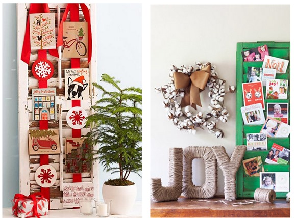 shutter christmas card display