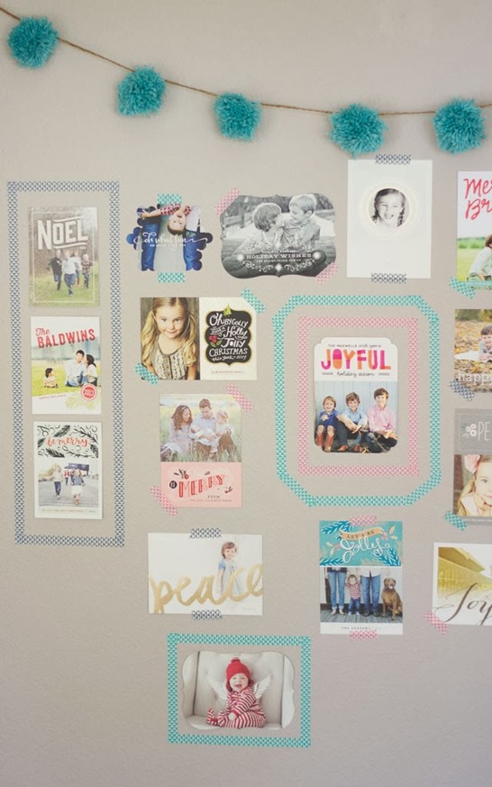 washi tape and card display