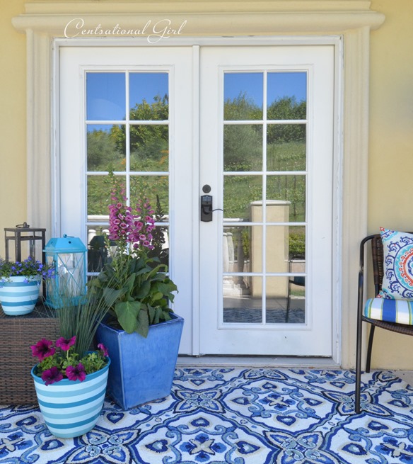 balcony french doors outdoor rug