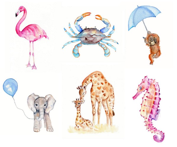 marys flower garden watercolors