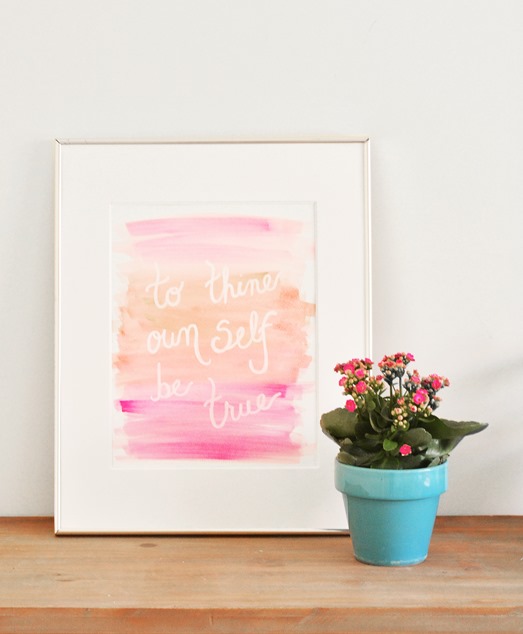 to thine own self watercolor art