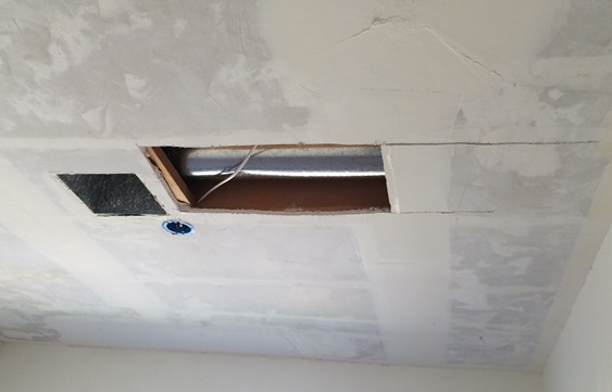 cut open sheetrock