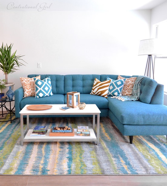 teal logan sofa from apt2b