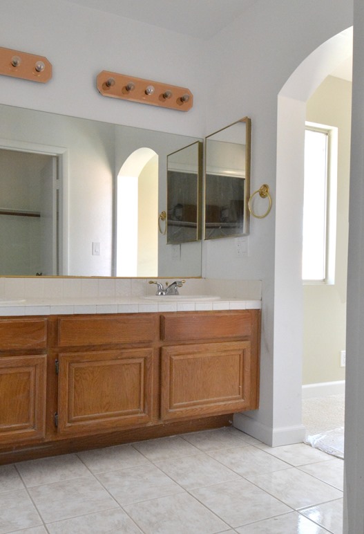 bathroom vanity side view