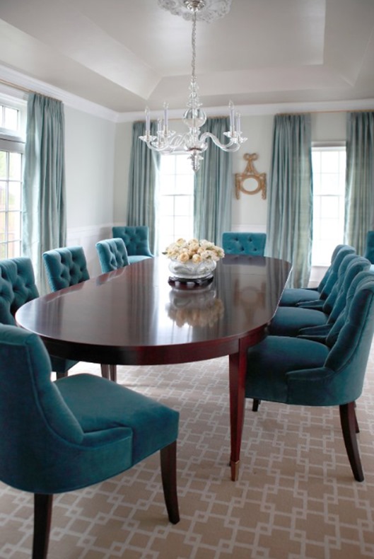 teal velvet dining chairs
