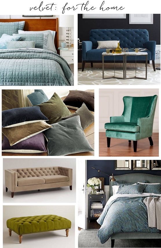 velvet for the home