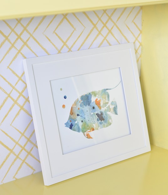 watercolor fish print