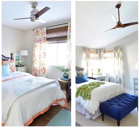 modern ceiling fan in bedroom