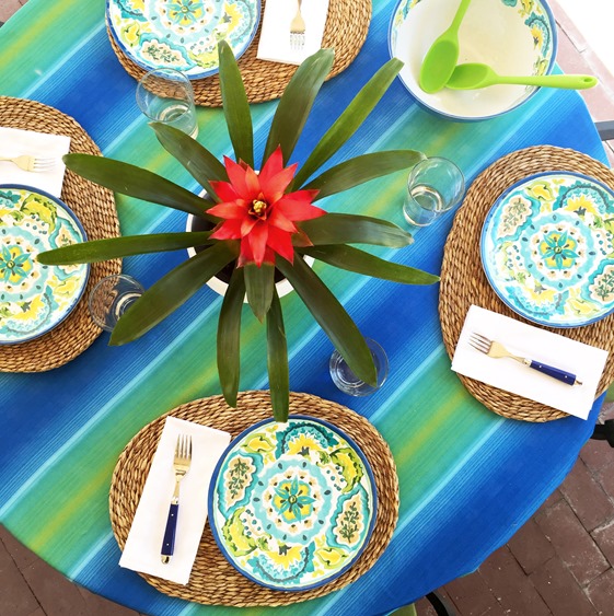 moms summer table from above