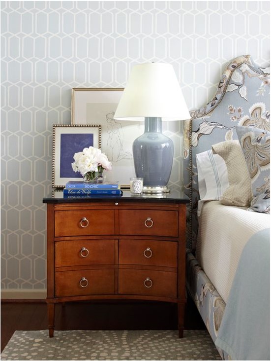 traditional wood bedside chest