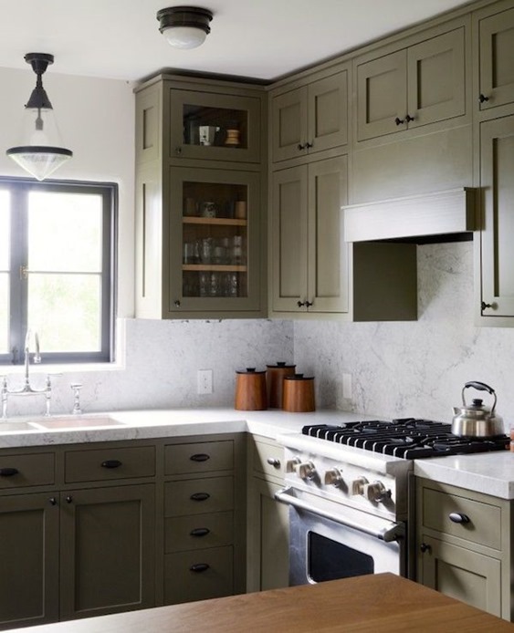 olive bark cabinets
