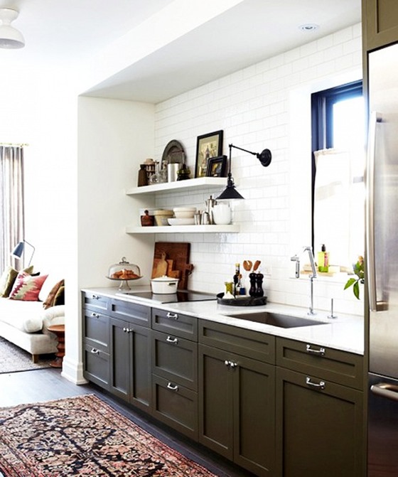 olive green kitchen cabinets