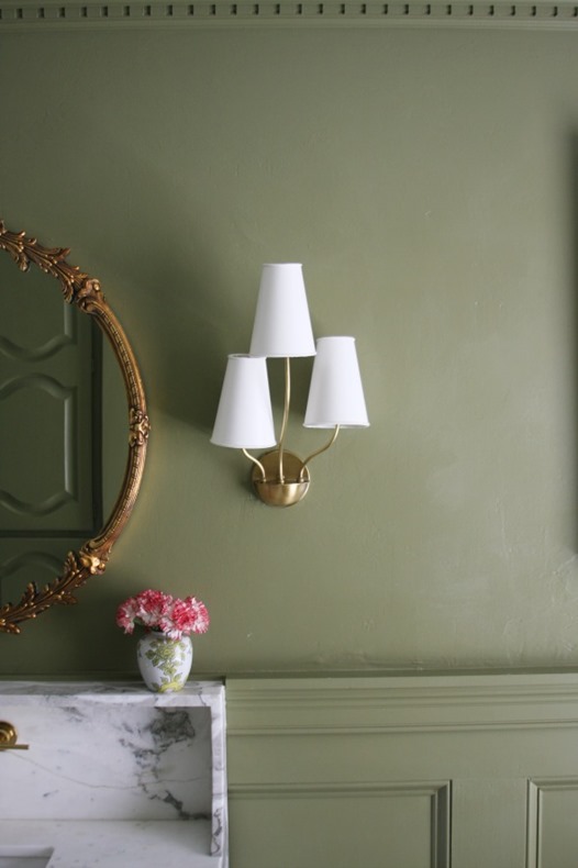 olive green walls