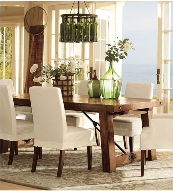 oversized green wine bottles