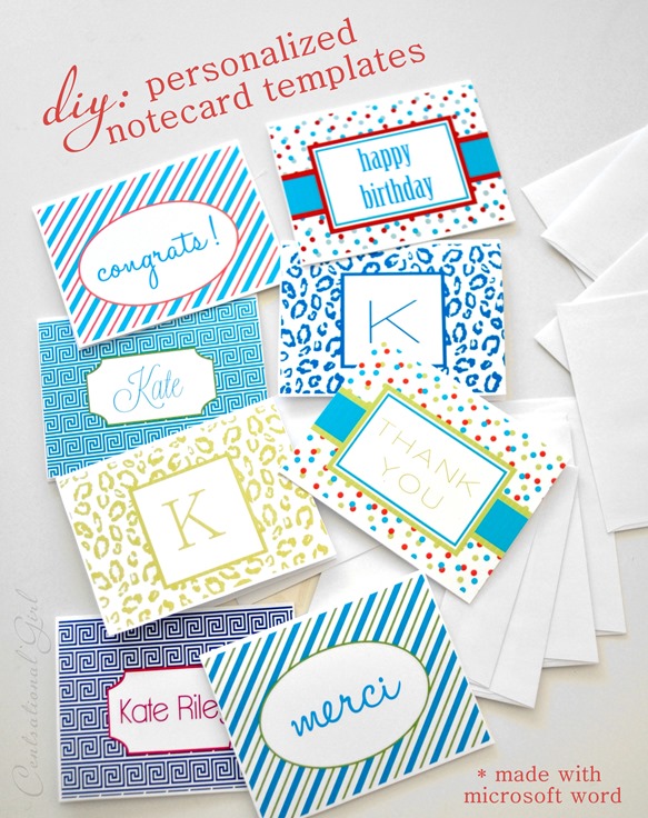 Diy Personalized Notecards Centsational Style