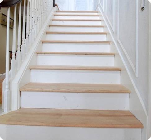 The Risers And Treads, How To Cover Plywood Stairs With Hardwood