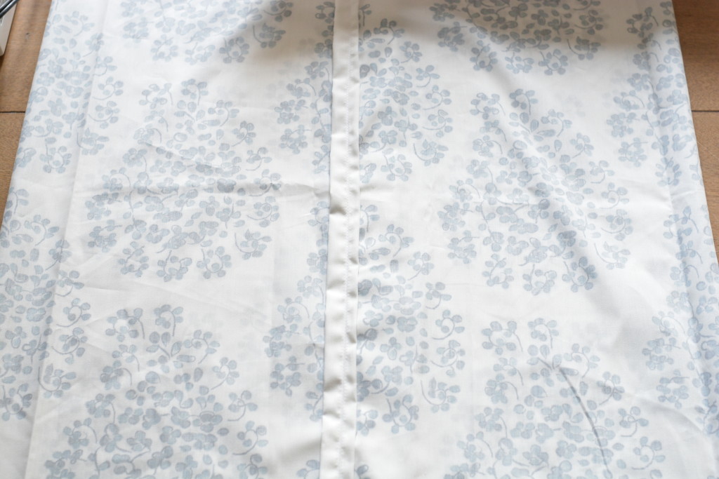 fold over fabric inside out