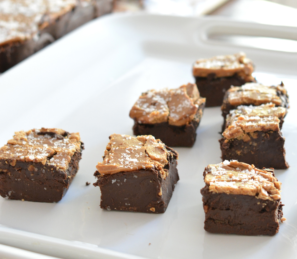 sea salt caramel fudge squares
