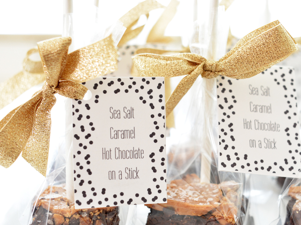 sea salt caramel hot chocolate labels