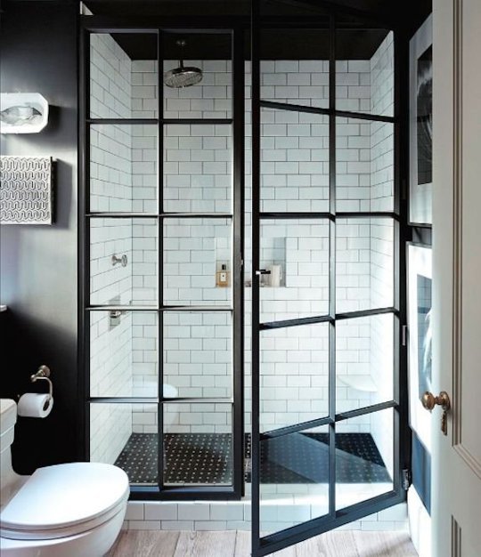 steel shower door