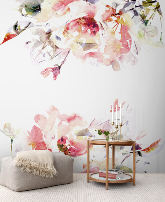 floral wall mural