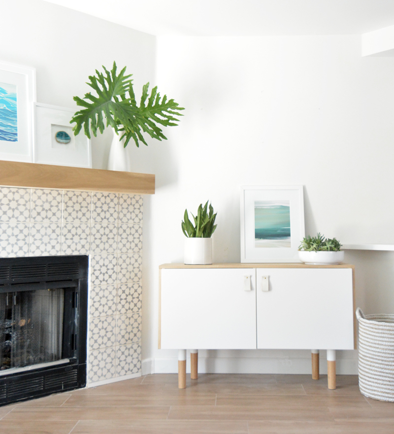 mid century console ikea hack