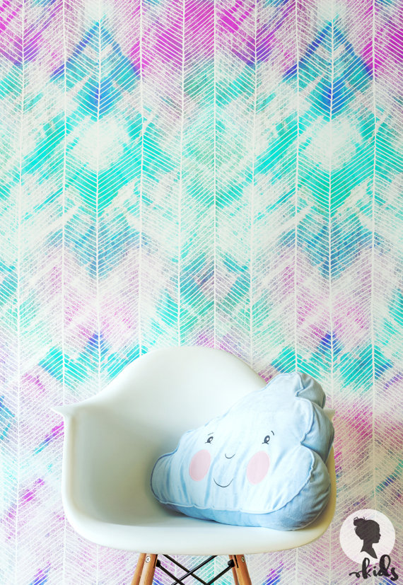 watercolor herringbone