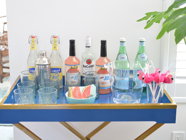 drinks in tray