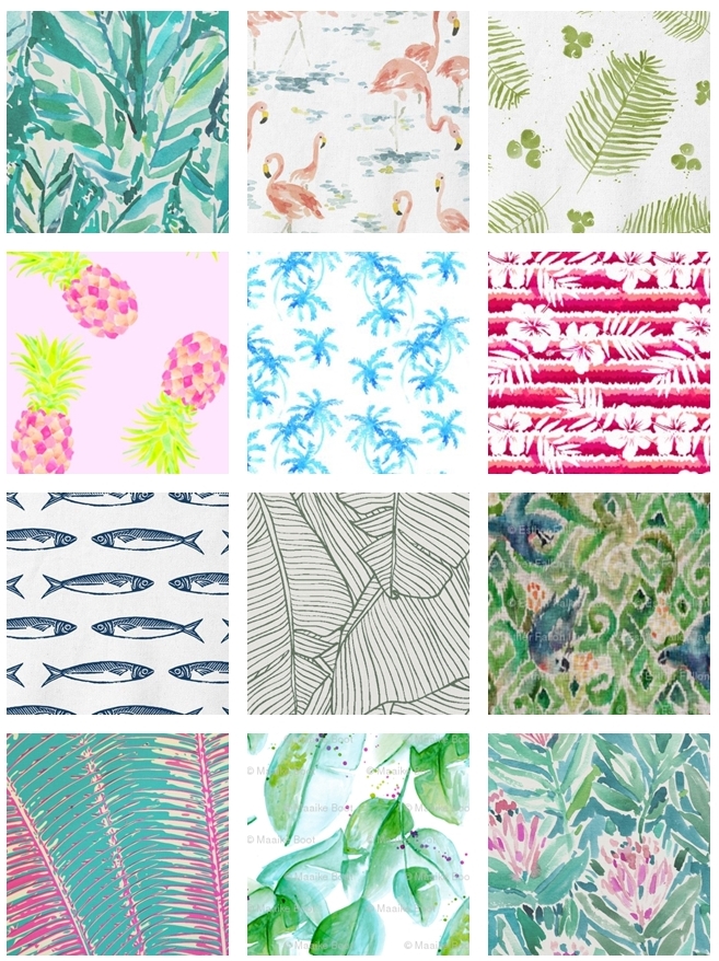 modern tropical fabric
