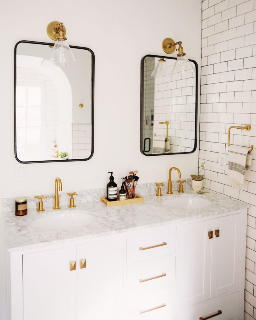 Mixing Metal Finishes In The Bathroom Centsational Style